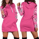 Warm Pink Bandana Hoodie Dress