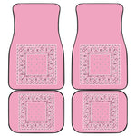 Quad light Pink Bandana Car Mats - Minimal