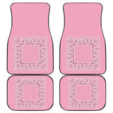 Quad light Pink Bandana Car Mats - Minimal