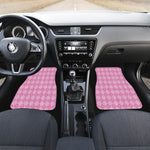 Pink Argyle Car Floor Mats Set 4