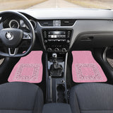 Quad light Pink Bandana Car Mats - Minimal