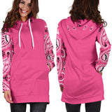 Warm Pink Bandana Hoodie Dress