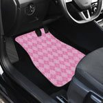 Pink Argyle Car Floor Mats Set 4