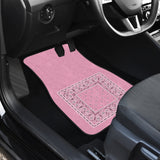 Quad light Pink Bandana Car Mats - Minimal