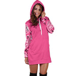 Warm Pink Bandana Hoodie Dress