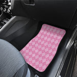 Pink Argyle Car Floor Mats Set 4