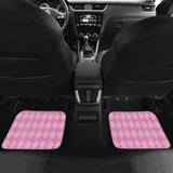 Pink Argyle Car Floor Mats Set 4