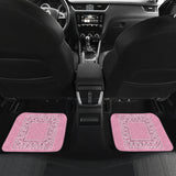 Quad light Pink Bandana Car Mats - Minimal